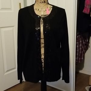 Additions by chico black sequin sweater
